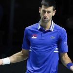 December 3, 2021, Madrid, Spain: Novak Djokovic of Serbia plays against Marin Cilic of Croatia during the Davis Cup Fina